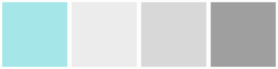 ColorCombo11189 with Hex Colors #A5E6E8 #ECECEC #D8D8D8 #9F9F9F