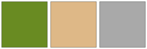 Deb887 Color ColorCombo2266 with Hex Colors #698B22 #DEB887 #A9A9A9