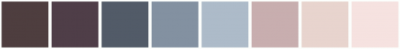 ColorCombo2248 with Hex Colors #4E3E3F #4F3E48 #525B68 #8391A1 #ADBBC9 ...