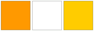 ColorCombo16038 with Hex Colors #FF9900 #FFFFFF #FFCC00