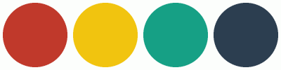 ColorCombo11796 with Hex Colors #C0392B #F1C40F #16A085 #2C3E50