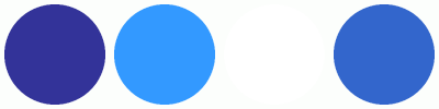 ColorCombo12092 with Hex Colors #333399 #3399FF #FFFFFF #3366CC
