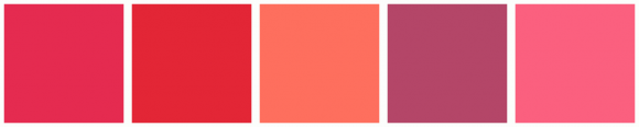 Color 201851 ColorCombo11853 with Hex Colors #E52B50 #E32636 #FE6F5E #B44668 #FB607F