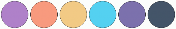 ColorCombo2421 with Hex Colors #AF81C9 #F89A7E #F2CA85 #54D1F1 #7C71AD ...