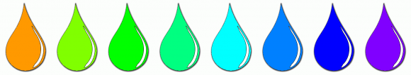 ColorCombo2540 with Hex Colors #FF9900 #80FF00 #00FF00 #00FF80 #00FFFF ...
