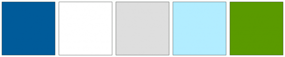 ColorCombo11951 with Hex Colors #005B9A #FFFFFF #DEDEDE #B2EDFF #5A9A00