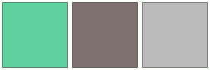 ColorCombo12007 with Hex Colors #5FD09E #807171 #BABABA