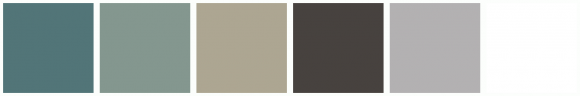 ColorCombo2625 with Hex Colors #527578 #84978F #ADA692 #47423F #B3B1B2 ...