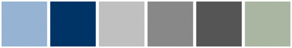 ColorCombo12330 with Hex Colors #96B3D3 #003366 #C0C0C0 #888888 #555555 ...