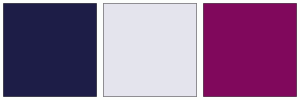 Color 2e0854 ColorCombo2654 with Hex Colors #1D1D47 #E4E4ED #80085C