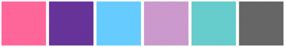 ColorCombo16655 with Hex Colors #FF6699 #663399 #66CCFF #CC99CC #66CCCC ...