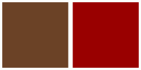 ColorCombo2850 with Hex Colors #6B4226 #990000