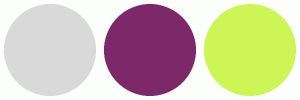 001382 Color ColorCombo13282 with Hex Colors #D9D9D9 #7D2868 #CDF556