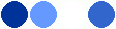 ColorCombo13316 with Hex Colors #003399 #6699FF #FFFFFF #3366CC