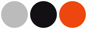 ColorCombo2952 with Hex Colors #BBBBBB #121012 #ED460E