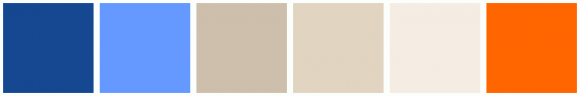 ColorCombo14039 with Hex Colors #154890 #6699FF #CDBFAC #E1D4C0 #F5EDE3 ...