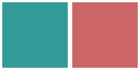 Color 339999 ColorCombo3159 with Hex Colors #339999 #CC6666