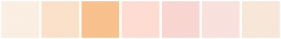 ColorCombo15282 with Hex Colors #FBEEE2 #FBE1CA #F9C18D #FEDCD2 #F9D6D1 ...