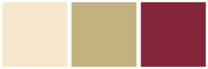 ColorCombo3324 with Hex Colors #F7E7CE #C2B280 #842539