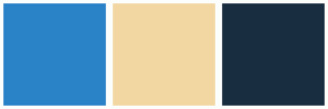 016768 Color Code ColorCombo16668 with Hex Colors #2A82C7 #F2D7A2 #192D40