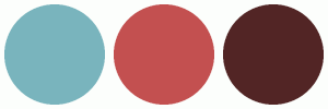 ColorCombo16748 with Hex Colors #79B4BD #C35050 #522525