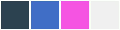 ColorCombo17156 with Hex Colors #2C4251 #406EC7 #F454E1 #F0F0F0