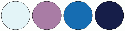 Color 16708 ColorCombo17708 with Hex Colors #E3F4F7 #A97CA5 #166DB2 #161E49