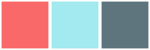 ColorCombo17717 with Hex Colors #FA6969 #A2E9F0 #5E757E