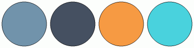 ColorCombo17865 with Hex Colors #7193AB #455061 #F69A43 #49D2DD