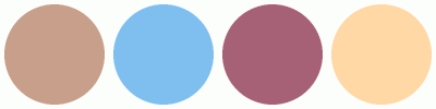 ColorCombo17904 with Hex Colors #C79F8B #7FBFF0 #A76177 #FFD8A5