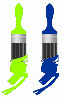 ColorCombo3596 with Hex Colors #99FF00 #003399