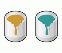 Color 339999 ColorCombo3648 with Hex Colors #CC9933 #339999