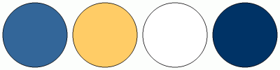 ColorCombo15021 with Hex Colors #336699 #FFCC66 #FFFFFF #003366