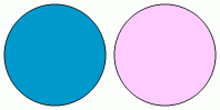 ColorCombo3797 with Hex Colors #0099CC #FFCCFF
