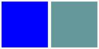 ColorCombo3984 with Hex Colors #0000FF #669999