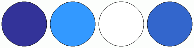 ColorCombo15091 with Hex Colors #333399 #3399FF #FFFFFF #3366CC
