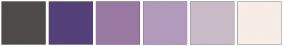 ColorCombo4290 with Hex Colors #4E4A49 #544179 #9979A2 #B19ABC #CABBC9 ...