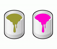 ColorCombo4388 with Hex Colors #999933 #FF00CC