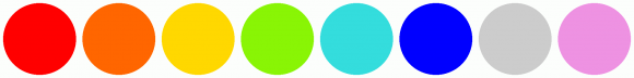 ColorCombo15296 with Hex Colors #FF0000 #FF6600 #FFD800 #89F505 #34DDDD ...