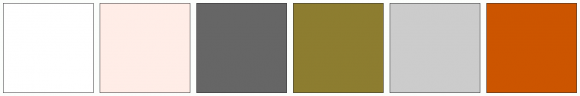 Cc5500 Color Code ColorCombo15310 with Hex Colors #FFFFFF #FFEDE7 #666666 #8D7D30 #CCCCCC ...