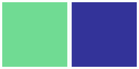 ColorCombo4607 with Hex Colors #70DB93 #333399