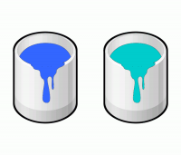 ColorCombo4660 with Hex Colors #3366FF #00CCCC