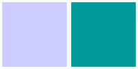 ColorCombo4883 with Hex Colors #CCCCFF #009999
