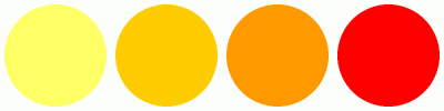 ColorCombo15514 with Hex Colors #FFFF66 #FFCC00 #FF9900 #FF0000