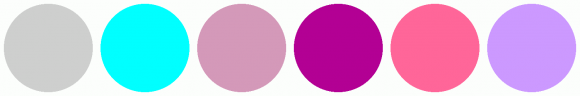 ColorCombo15542 with Hex Colors #CECFCE #00FFFF #D499B9 #B30094 #FF6699 ...