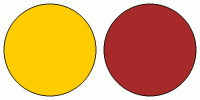 ColorCombo5090 with Hex Colors #FFCC00 #A62A2A