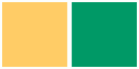 ColorCombo5238 with Hex Colors #FFCC66 #009966
