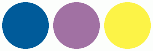 ColorCombo5365 with Hex Colors #005B9A #A171A3 #FCF347