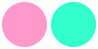 ColorCombo5384 with Hex Colors #FF99CC #33FFCC