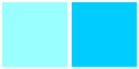 ColorCombo5606 with Hex Colors #99FFFF #00CCFF